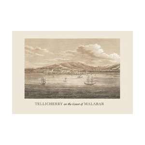  Tellicherry on the Coast of Malabar 12x18 Giclee on canvas 