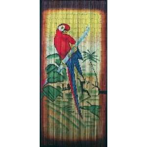 Doorway Parrot Bamboo Curtain 