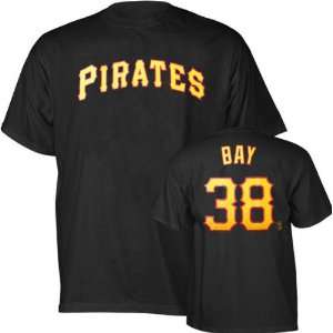  Jason Bay Black Majestic Player Name and Number Pittsburgh 