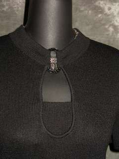 St John EVENING knit black dress sz 4 6 8  