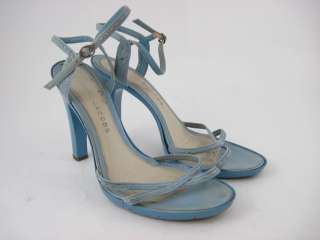 MARC JACOBS Blue Patent Leather Sandals Heels Shoes 8  