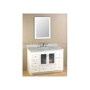   Set W/ Undermount Oval Glass Vessel Sink & Mirror MC6056 M01 Maple