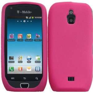  Hot Pink Silicone Jelly Skin Case Cover for Samsung Exhibit 