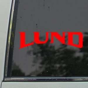  Lund Red Decal BOAT CRUISER Car Truck Window Red Sticker 
