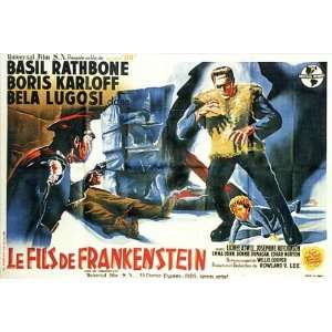    28cm x 44cm) (1939) French Style A  (Basil Rathbone)(Bela Lugosi 