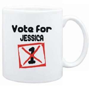  Mug White  Vote for Jessica  Female Names Sports 
