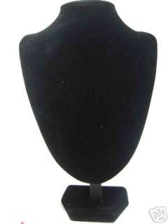 New Velvet / Leatherette Jewelry Necklace Pendant Display Bust Stand 