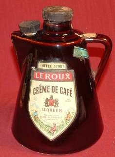 Coffee Sport Leroux & Company Creme De Cafe Liqueur Bottle Decanter 