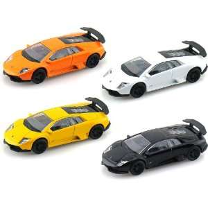  Set of 4   Lamborghini Murcielago LP 670 4 SV 1/64 Toys & Games