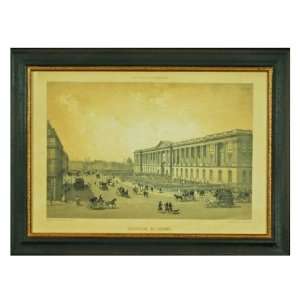  Framed Antique Artwork Reproduction of Louvre Palace, Hand 