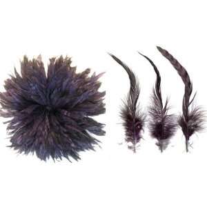   Red Chinchilla Rooster Feathers Hair Jewelry 4 6 