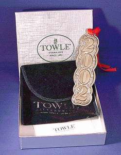 2002 TOWLE STERLING CHRISTMAS ORNAMENT(S)  