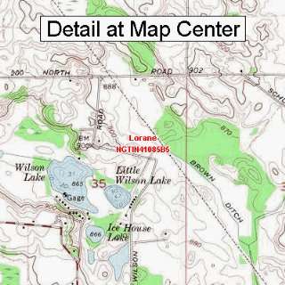 USGS Topographic Quadrangle Map   Lorane, Indiana (Folded/Waterproof 