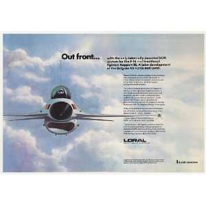  1979 Loral Rapport III ECM F 16 Aircraft Double Page Print 