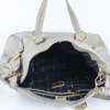 Authentic Celeb Miu Miu Grey Leather Shoulder Bag Handbag  