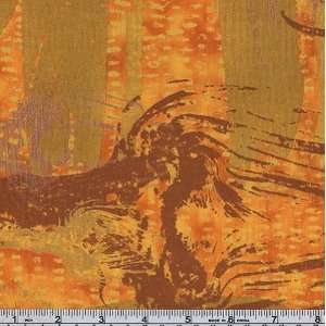  45 Wide Lonni Rossi Cultivated Artichokes Yellow Fabric 