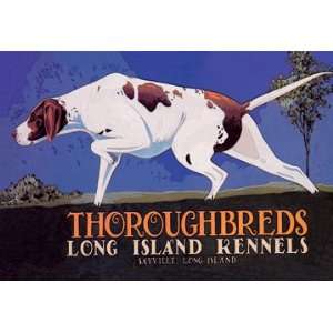 Thoroughbreds   Long Island Kennels 24X36 Giclee Paper 