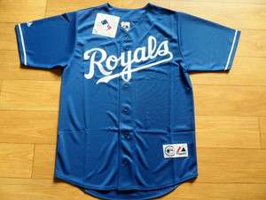 Kansas City Royals Majestic SEWN Mens jersey X Large Blue NWT  