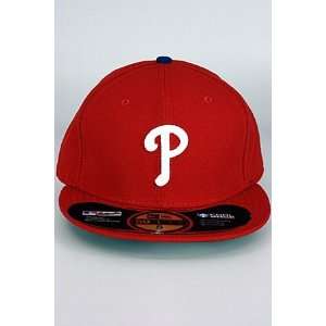   Red Fitted Game White P Cap Hat Size 7 