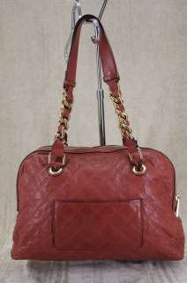 MARC JACOBS Karlie Quilted Lambskin Leather Dome Satchel purse $1295 