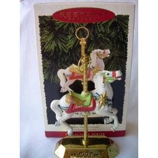 Display Stand Christmas Carousel Horse Series 1989 Hallmark Ornament 