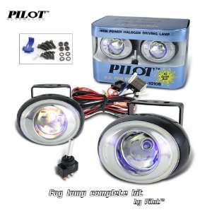  2 x Pilot Oval Universal Ion Lens Fog Lights Kit with Light 