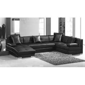  3pc Contemporary Modern Sectional Leather Sofa Set, V 4445 