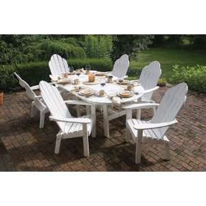   Lifestyle 84 Poly Resin Dining Table and 6 Chair Set Furniture