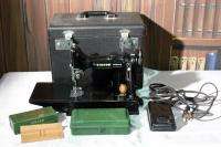   FEATHERWEIGHT 221  SEWING MACHINE CASE W/KEY + EXTRAS FREE SHIP  