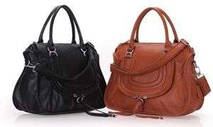 Ladies Celebrity LEATHER Large Tote Handbag Shoulder Bag Messenger Bag 