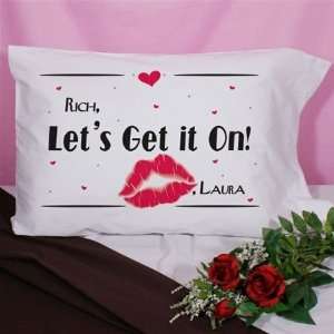 LETS GET IT ON PERSONALIZED PILLOWCASE ADD 2 NAMES 