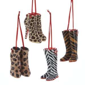 Pack of 12 Fashion Avenue Jungle Print Ladies Boots Christmas 