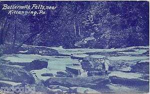 Buttermilk Falls Near Kittanning PA Postcard 1912  