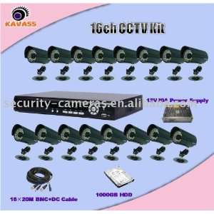  security camera monitoring system 16ch kit
