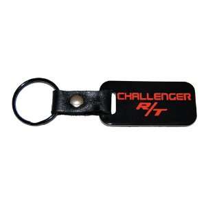    Challenger Orange Leather Strap Key Chain / Fob Automotive