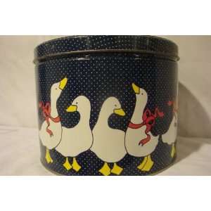  Large Cookie Tin Country Geese Shipping Gift Everything 