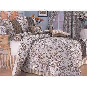 7Pcs Queen Lanelle Jacquard Comforter Set Bed in a Bag  