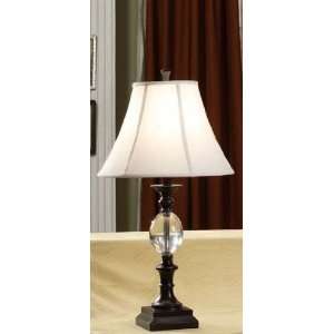  Set of 2 Table Lamps with Crystal Accent Body in Black 