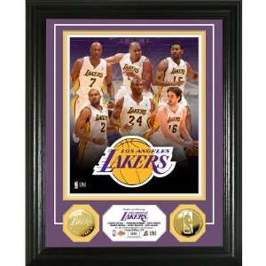   Angeles Lakers Team Force 24KT Gold Coin Photo Mint