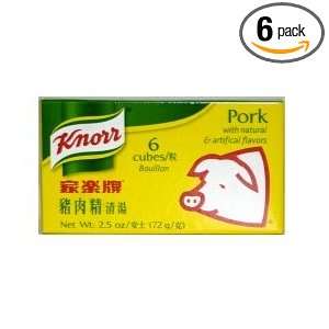Knorr Pork Bouillon Mix, 2.5 Ounce (Pack of 6)  Grocery 
