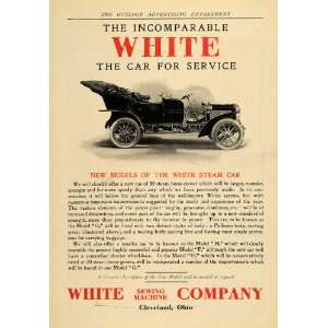  1906 Ad White Steam Cars Models G. H. F. Horse Power 