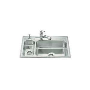  Kohler K 3347L 3 NA Toccata 33X22 Ss Kitchen Sink/3 Hole 