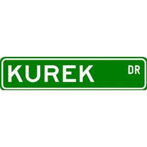  KUREK Street Sign ~ Personalized Family Lastname Sign 