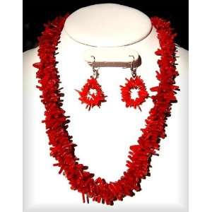  Necklace Red Coral Branch Necklace Set NCCoral 01 Office 