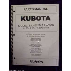  Kubota BL4520B/L4530B Backhoe OEM Parts Manual Kubota 