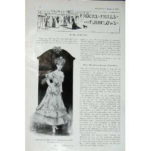  1907 Chiffon Party Dress Colmans Mustard Bland Burner 