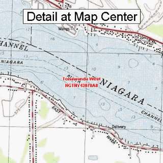 USGS Topographic Quadrangle Map   Tonawanda West, New York (Folded 