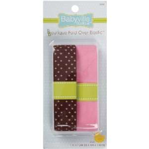  Dritz Fold Over Elastic Babyville Boutique, Brown with 