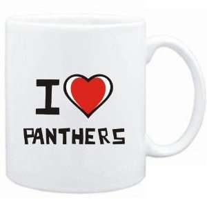 Mug White I love Panthers  Animals 