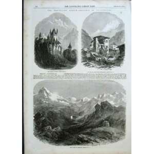  Travel Season Switzerland 1856 Antique Print Sketches 